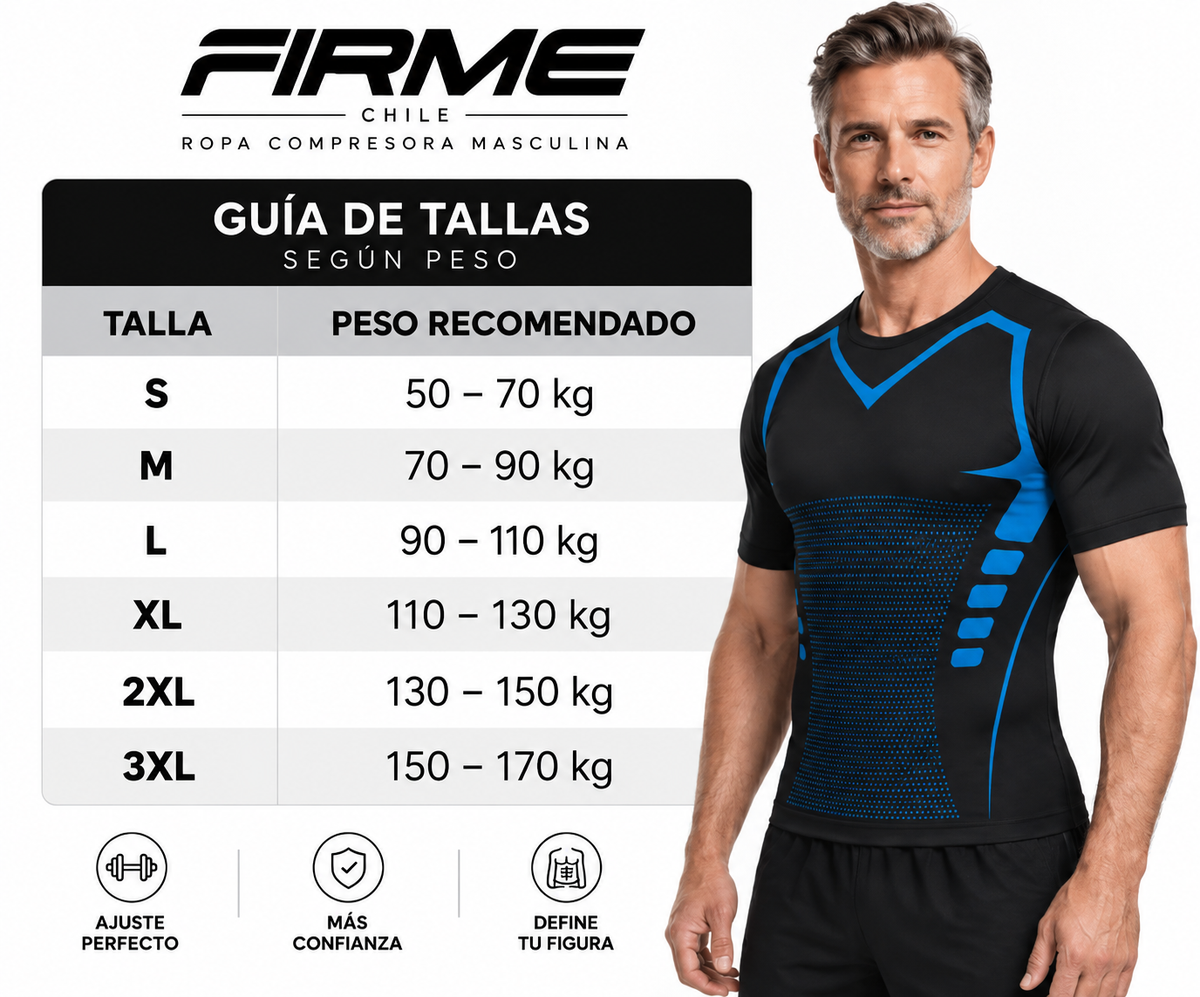 POLERA COMPRESORA FIRMEFIT™-MOLDEA TU FIGURA. POTENCIA TU CONFIANZA.