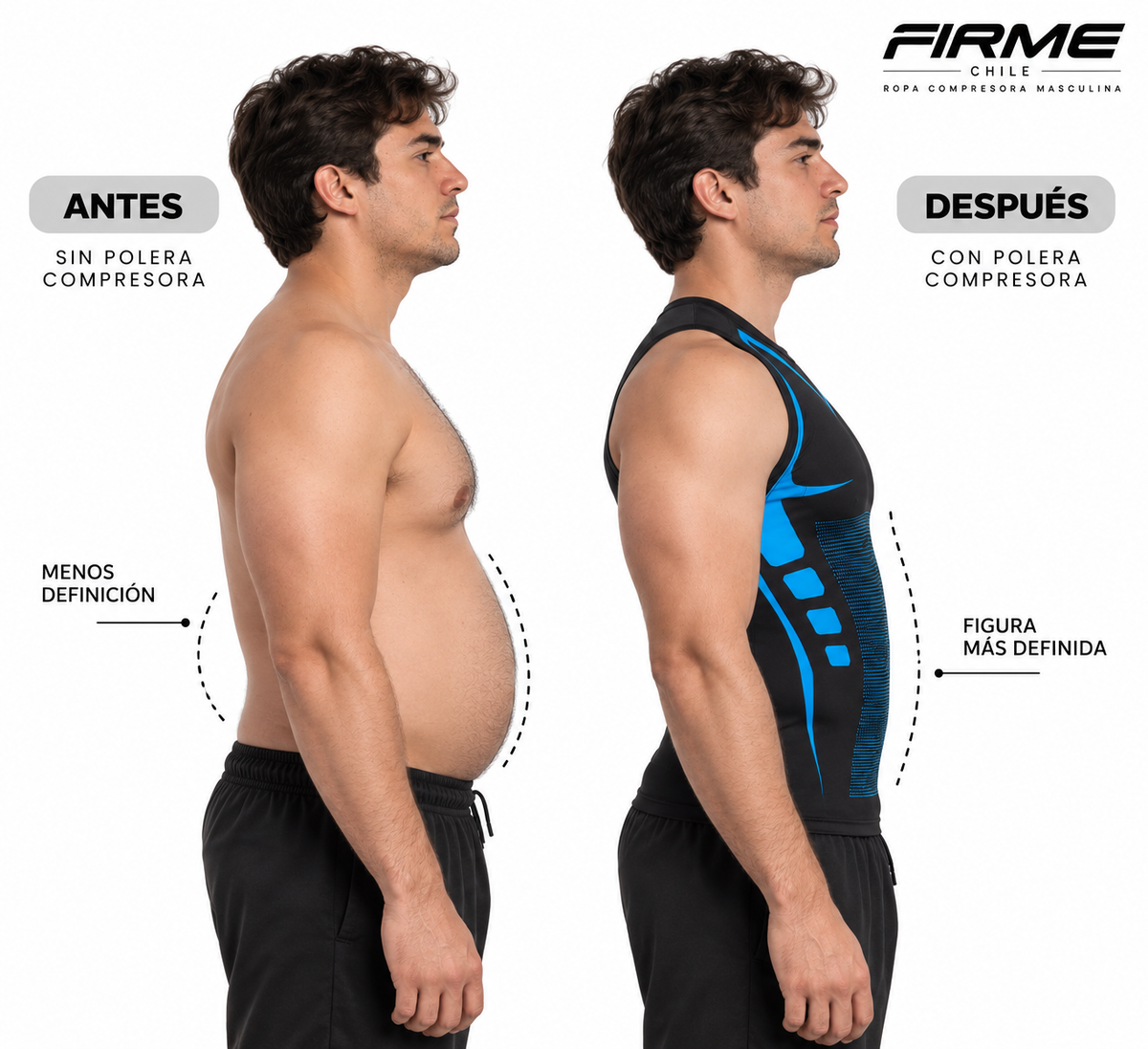 POLERA COMPRESORA FIRMEFIT™-MOLDEA TU FIGURA. POTENCIA TU CONFIANZA.